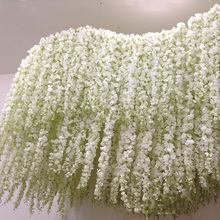 Flor Artificial de 120cm, seda individual, Serie de flores de planta DIY, decoración de boda para fondo de pared de ratán, 10 Uds. 2024 - compra barato