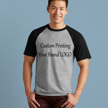 GILDAN цветная хлопковая футболка для взрослых, Однотонная футболка с коротким рукавом, Приталенная футболка, мужские футболки, обычный американский размер, рубашки на заказ с вашим логотипом 2024 - купить недорого