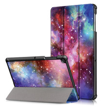 Capa para tablet, couro sintético, lançamento para samsung galaxy tab s5e 2019 argolas t725, 10.5 '', t720 2024 - compre barato