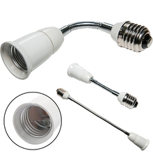 1pcs e27 para e27 suporte de lâmpada led adaptador de extensão flexível conversor branco