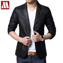 Men's Leather Suits Men Fashion Suit Casual Slim Fit Oversized Leather Blazers Plus Size Male Leather Coats 2022 Spring & Autumn 2024 - buy cheap