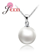 100% белый жемчуг кулон ожерелье 18 дюймов серебро 925 пробы Сингапур ожерелье цепи оптовая продажа 2024 - купить недорого