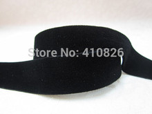 Q&N ribbon 1inch 25mm single faced black nylon no elastic velvet ribbon solid color DIY accessory free shipping 2024 - buy cheap