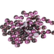 Newest 3mm-8mm Coffee Gradient Color Loose DIY Round Flatback Pearl Beads ABS Plastic Imitation Half Pearl Nail Arts Decoration 2024 - buy cheap