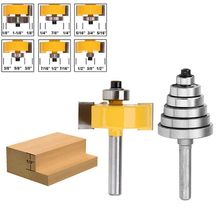 1/4 Inch Shank Rabbeting Router Bit with 6 Bearings Set for Multiple Depths 1/8 inch, 1/4 inch, 5/16 inch, 3/8 inch, 7/16 inch 2024 - buy cheap