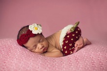 2015 Fashion Newborn Baby girl's flowers Headbands + Pants / shorts baby sets,newborn knitting photography props size:0-1m,3-4m 2024 - buy cheap