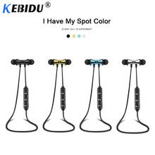 Kebidu Bluetooth спортивные наушники, гарнитура, водонепроницаемый 4,2 Магнитный притягивающий микрофон для iPhone X XS Max 7 8 Samsung S8 S9 huawei p20 2024 - купить недорого