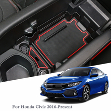 Car Styling Water Cup Holder Box For Honda CIVIC 2016-Present Car Center Console Armrest Storage Box Cover Interior Accessories 2024 - buy cheap