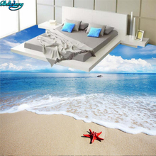 Beibehang pintura decorativa grande personalizada mar estrela praia mar 3d sala de estar quarto banheiro piso 2024 - compre barato