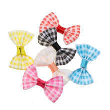 50pcs Mixed Grid Baby Satin Ribbon Polyester Bowknot Hair Clips Applique Craft Wedding Bow Tie Scrapbooking Decoration 2024 - buy cheap