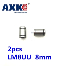 Бесплатная доставка линейная втулка LM8UU 2 шт./лот 8 мм Линейный шарикоподшипник линейный подшипник 8 мм детали для 3D-принтера LM8 Запчасти для ЧПУ 2024 - купить недорого
