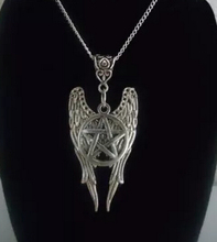 Gothic Angel Wings Supernatur Pentagram Necklaces Choker witchcraft Statement Necklace Pendant Vintage Silver For Women Jewelry 2024 - buy cheap