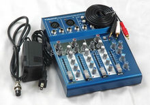 EQ-5510 F4 mixer 4 channel audio mixer  Mixer MC boom mini fm station fm transmitter 48V power supply Free Shipping 2024 - buy cheap