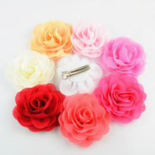 28 pcslot , Rose Fabric chiffon flower hair clip 2024 - buy cheap