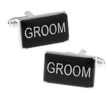 iGame Factory Price Retail Wedding Cufflinks Black Color Brass Material GROOM Design Cuff Links 2024 - buy cheap