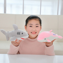 Novo 30cm bonito tubarão & dolphin brinquedos de pelúcia recheado macio kawaii animal boneca para crianças adorável travesseiro dia das crianças brinquedos presente 2024 - compre barato