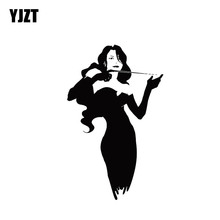 YJZT 8.7*14CM Bold Girl Waving Whip Finding Fun Popular Fashion Style Vinyl Decal Black/Silver Car Sticker C20-0790 2024 - buy cheap