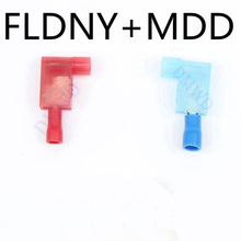 FLDNY+MDD FLDNY MDD Male Female Nylon brass Flag Female Terminal Spade joint insulated WIRE CONNECTORS 100PCS 22-16AWG 16-14AWG 2024 - buy cheap
