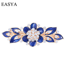 EASYA Colorful Enamel Flower Hairpin Hair Clips New Women Girls Fashion Barrettes Crystal Rhinestone Hairgrips Hair Accessories 2024 - buy cheap