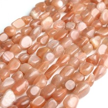 6-8mm Natural Stone Beads Irregular Sunstone Beads For Jewelry Making Bracelet Necklace 15inches 2024 - buy cheap