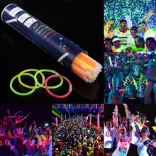 100pcs/lot Neon Party Glowstick Glow in the Dark Toy Fluorescence Sticks Bracelets Necklaces Party Supplies Luminous Home Decor 2024 - buy cheap