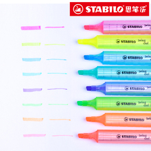 Authentic STABILO 275# Fluorescent Pen Swing Cool Portable Marker 3mm Student Note Color Highlighter Pen 8pcs/lot 2024 - buy cheap