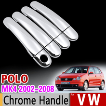for VW POLO MK4 2002-2008 9n 9n3 Chrome Handle Cover Trim Set Volkswagen 2005 2006 2007 GTI Car Accessories Stickers Car Styling 2024 - buy cheap