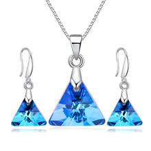 BAFFIN Original Crystals From Swarovski Vintage Triangle Pendant Necklaces Drop Earrings Jewelry Sets For Women Lovers Gift 2024 - buy cheap