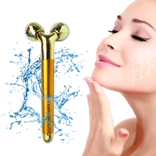 24k ouro face-lift rolo massageador beleza barra y forma facail levantamento rugas removedor massagem instrumento ferramenta de beleza 2024 - compre barato