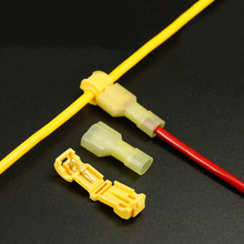 NEW 10pcs Yellow L11  T Type Quick Splice Crimp Terminal Wire Convenient Connector For Standard 4 Wire Line 2024 - buy cheap