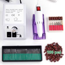 Professional Electric Nail Drill Machine Manicure Set Tools Mill Cutter Nail Art Files Bits Set Sanding Bands Nail Equipment 2024 - buy cheap