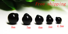 free Shipping!! 100pcs/lot of 4.5/5/6/7/8mm black safety eyes with washer -per size 20pcs 2024 - buy cheap