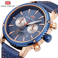 Мужские часы MINIFOCUS, брендовые кварцевые наручные часы с кожаным ремешком, мужские спортивные часы, мужские часы 2024 - купить недорого