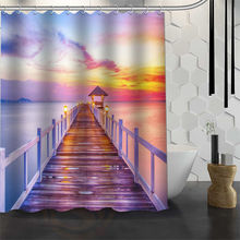 Custom Port terminal shower curtain bathroom waterproof partition polyester curtain with hook custom your image more size 2024 - buy cheap