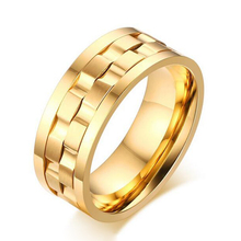 Anel de casamento de titânio, joia de qualidade para homens e mulheres, banhado a ouro e prata, anel de aço inoxidável 2024 - compre barato