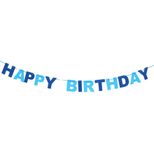 New Happy Birthday Banners HAPPY BIRTHDAY Non Woven Pennant Flags Bunting Garland Banner Party Home Hanging Decor (Blue) 2024 - buy cheap