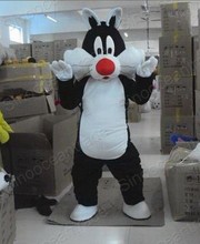 Новый роскошный плюшевый пенопласт для взрослых с изображением кота Сильвестра Рождественский маскарадный костюм маскарадный талисман на Хэллоуин костюм, бесплатная доставка 2024 - купить недорого