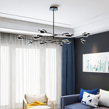 Современная акрилосветодиодный ная люстра, потолочный скандинавский светильник для гостиной, спальни, лестницы, освещение в стиле лофт, подвесной светильник 2024 - купить недорого