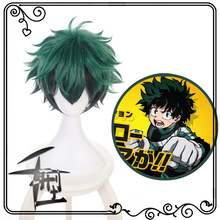 My Hero Academia Boku no Hiro Akademia Izuku Midoriya Short Green Black Ombre Heat Resistant Cosplay Costume Wig 2024 - buy cheap