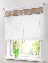 Lançamento frete grátis remendo cortina laser transparente cortina para janela da porta da cozinha cortina retalhos elevação persianas romanas 2024 - compre barato