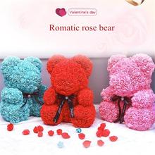 25cm handmade Artificial Flowers PE Rose Teddy Bear Wedding Party Home Decoration Creative Romantic Valentine's gifts 2024 - buy cheap