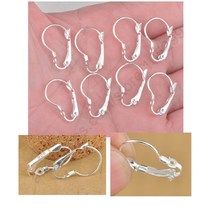 PStock Wholesale Geniune 925 Sterling Silver  Handmade Findings Beading Earring Styles Dangle French Lever Ear Hoop Hooks 2024 - buy cheap