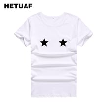 HETUAF STARS 2018 Ulzzang Graphic Tees Women Hipster Streetwear Printed Tshirt Women Tops Harajuku O-neck Cotton Polera Mujer 2024 - buy cheap