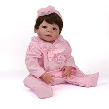 Lovely 23 Inch Reborn Baby Girl Dolls Full Body Silicone Vinyl Realistic 57cm Reborn bebe toddler Dolls For Kids Birthday Gift 2024 - buy cheap