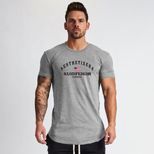 Muscleguys Brand Fitness Clothing Gyms Tight t-shirt mens Slim Fit t-shirt homme Workout tshirt men slimfit Summer Tops Tees 2024 - buy cheap