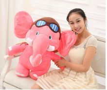 big size pink plush  elephant toy cute cartoon flying elephant doll gift about 75cm 2024 - buy cheap