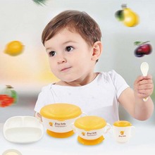 6 Pcs/Set Children Tableware Baby Kids Dishes Dinnerware Set Feeding Bowl Dishes 1Spoon+1fork+1Cup+2Bowl+1Dish 2024 - buy cheap