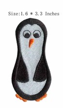 Pinguim fofo 1.6 pol. de largura bordado remendo para feliz natal/olhos grandes/roupas pretas 2024 - compre barato