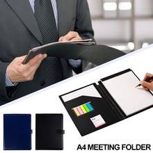 A4 File Folder PU Leather Manager Bag Organizer Office Supplies Document Business Storage Card Holder A4 Clipboard Folder 2024 - buy cheap