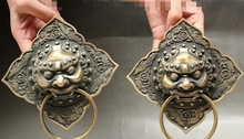 Puerta de cabeza de león de Fénix, dragón chino folclórico, JiXiang, escariador con escultura, par 2024 - compra barato